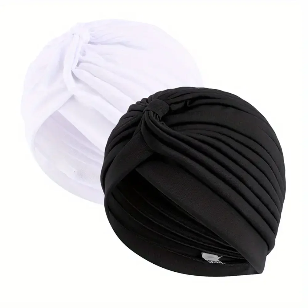 Europe And The United States, Hot Selling, Solid Color Ladies Wrap Hat, Pajama Cap, Turban, Bottom Hat Two
