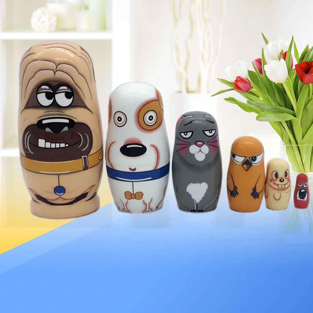 

Набор из 6 штук: 6-слойные русские матрешки для детей и взрослых, для декора, хранения, украшений, подарков