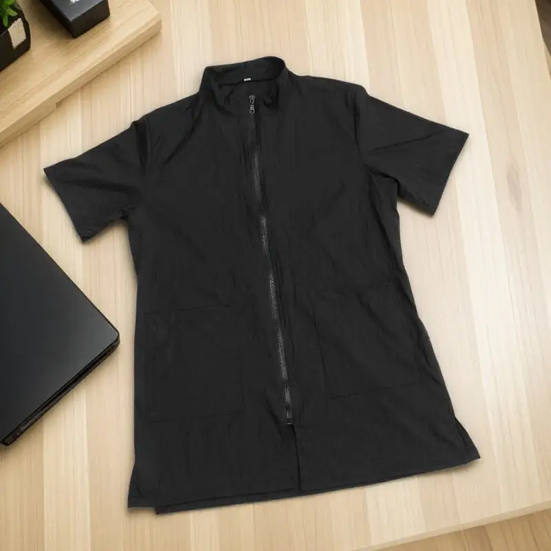 مقاوم للماء الحيوانات الأليفة الاستمالة الملابس Xl الأسود Chinlon سموك لصالون المنزل حمام مسمار قطع الكلب القط التجميل موحدة #6