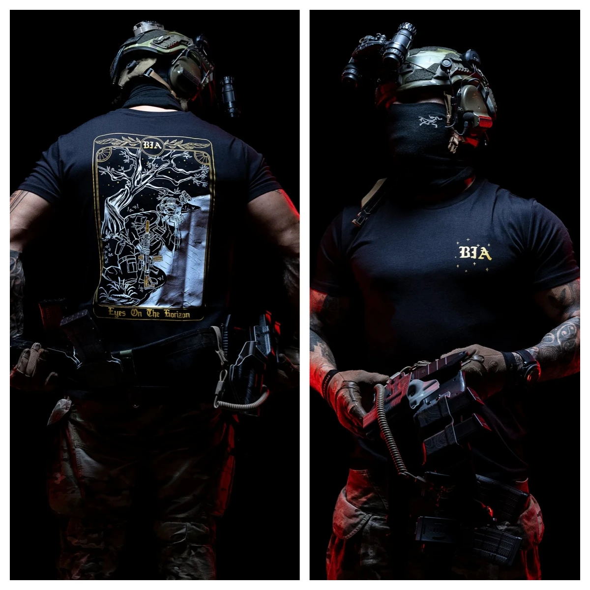 Die Once Brothers Military Tactical Art Style Summer Casual T-shirt Men's and Women's Luxury Brand Top 2026 New