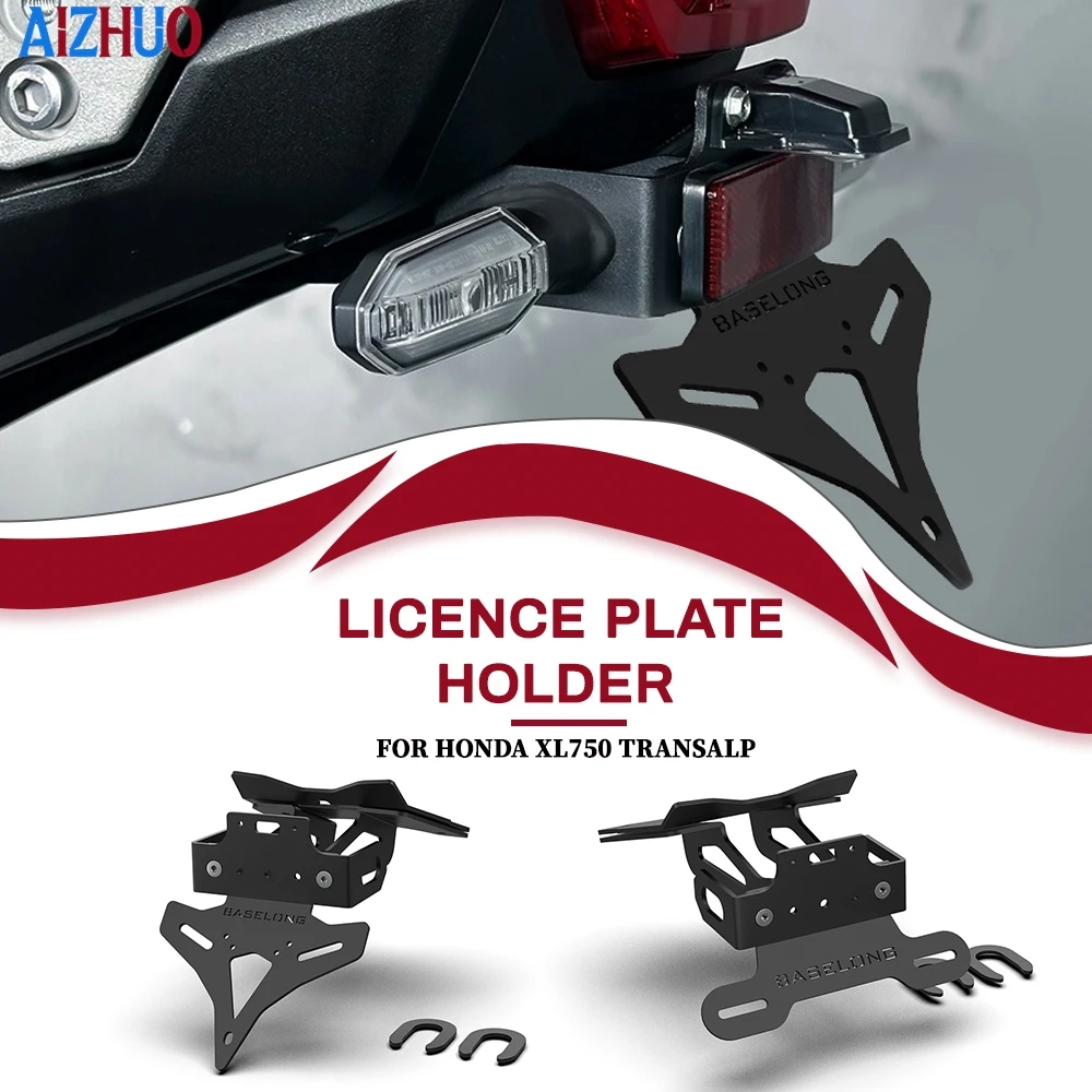 

For HONDA XL750 TRANSALP 2023- 2025 2026 2027 Motorcycle Rear Fender Plate License Plate Mount Black Metals License Plate Holder