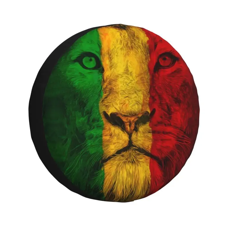 Cubierta de neumático de rueda de repuesto con bandera de Jamaica de León Rasta personalizada para Prado Pajero Reggae jamaicano Jeep RV SUV remolque accesorios para vehículos