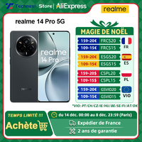 Global Version realme 14 Pro 5G Smartphone 50MP Sony IMX882 OIS Camera Dimensity 7300 Energy 120Hz Curved Vision Display IP69