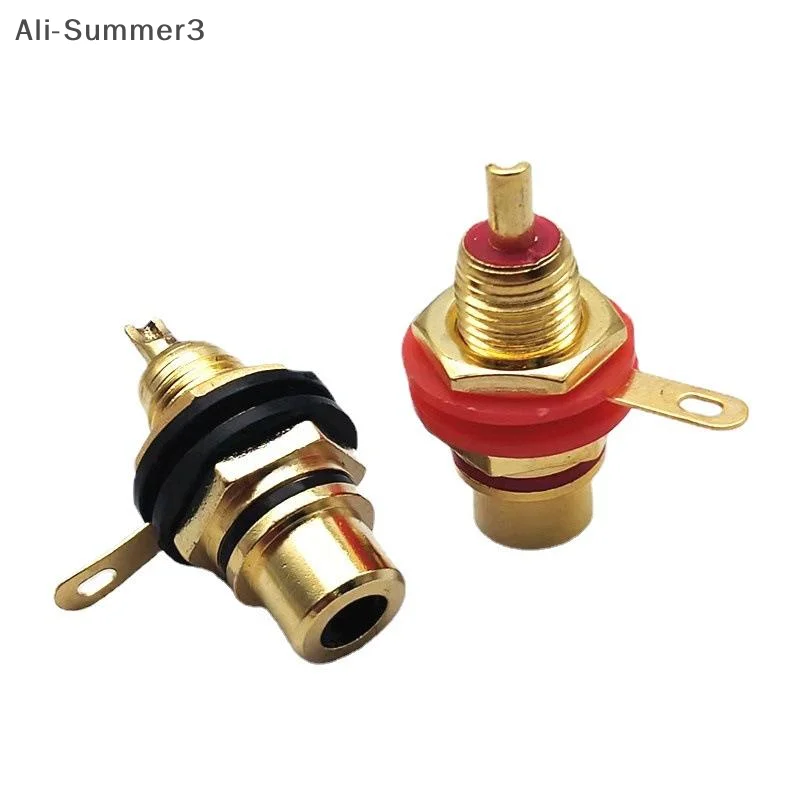 4/10Pcs 3.5mm AV Plug Nickel Plated Female Socket Lotus Connector Chassis Panel Mount Adapter Audio Terminal Plug