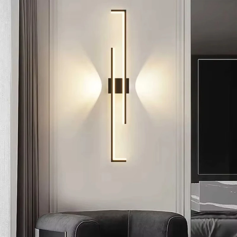 

Luxury high-end wrought iron wall lamp for bedrooms, living rooms and hallways - remote control touch dimming, modern design