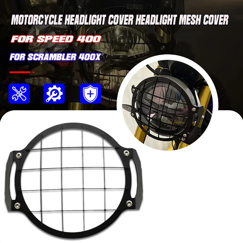 

New Motocycle Accessories Headlight Protection Cover Guard Grille Protector For Scrambler 400X 400 X Speed 400 Speed400 2024-