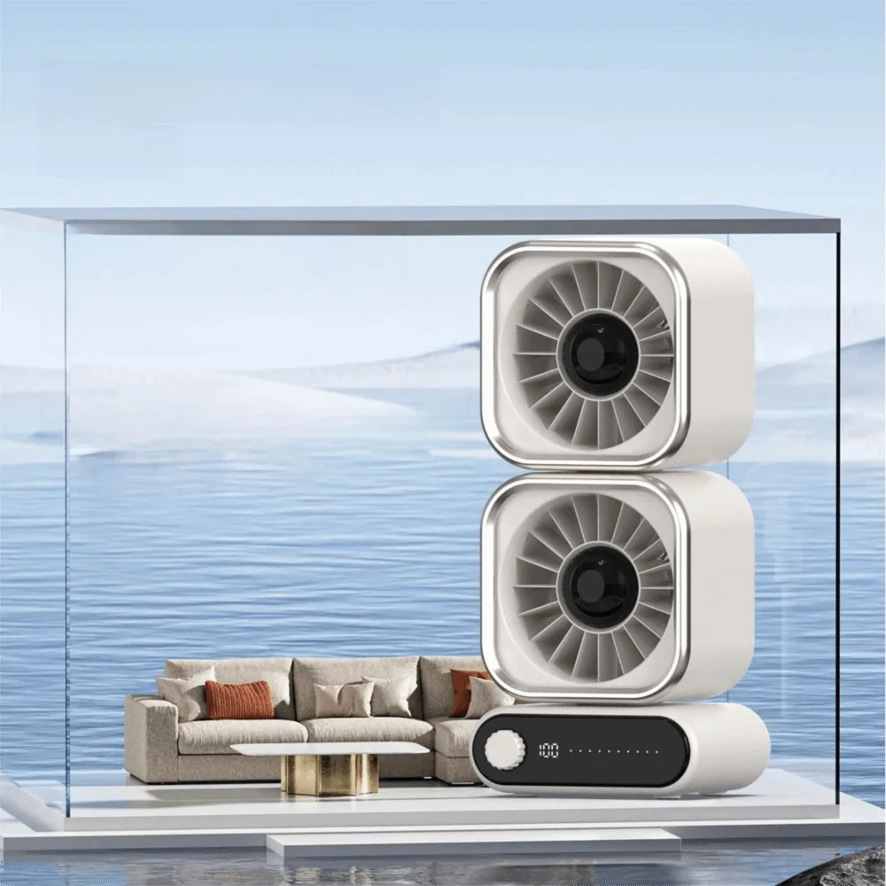 Rechargeable Battery Portable Mini Circulating Fan Digital Speed Display Strong Airflow Desktop Fan Quiet Operation