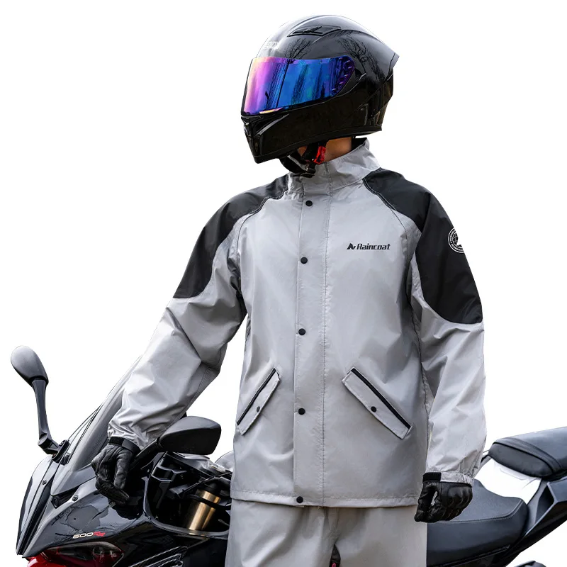 Motorcycle Raincoat Rain Pants Set Split Locomotive Raincoat Men's Takeaway Rider Rainstorm-proof Riding Rainproof Suit