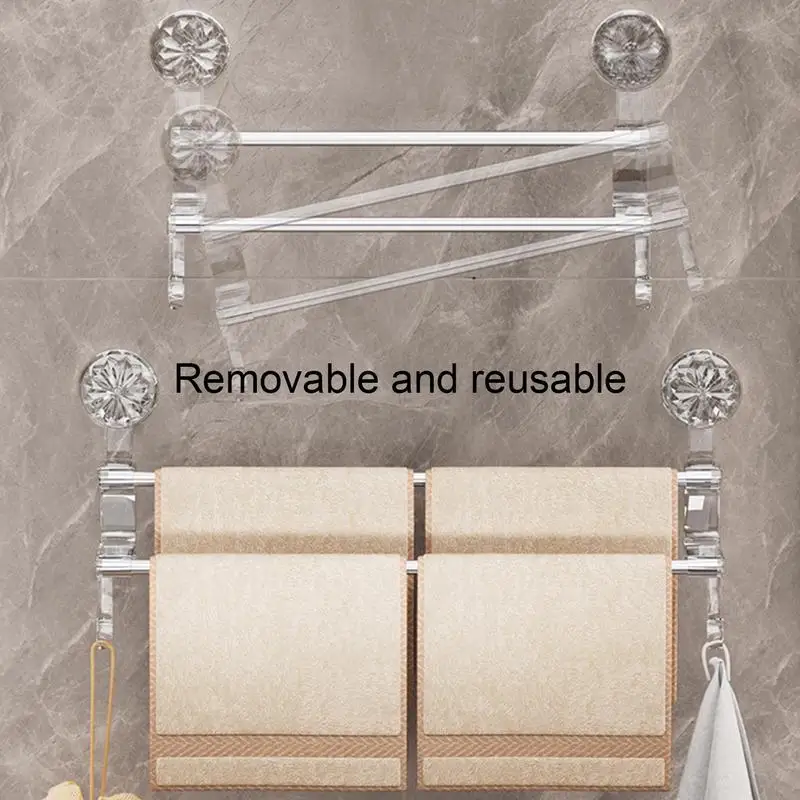 Dwuwarstwowy ręcznik z przyssawką stojak ze stali nierdzewnej uchwyt na ręcznik kąpielowy kabina prysznicowa ręcznik półka na wieszaku stojak ze stali nierdzewnej uchwyt na ręcznik kąpielowy