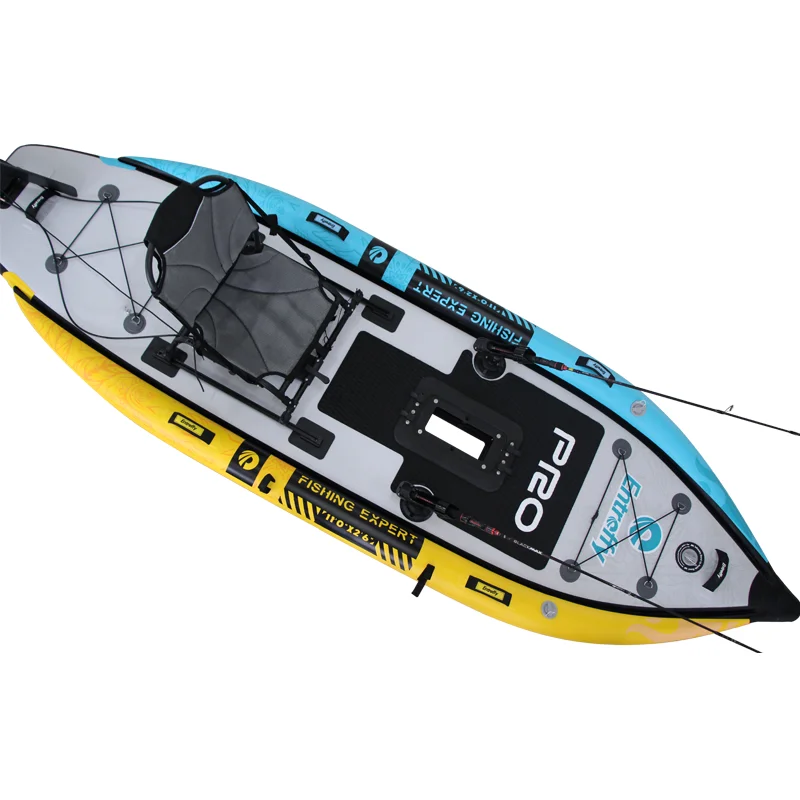 Favorite Exclusive Design Heavy Duty PVC Pedal Drive Inflatable Eco-Friendly Touring Fishing Kayak Saltwater 1 Person