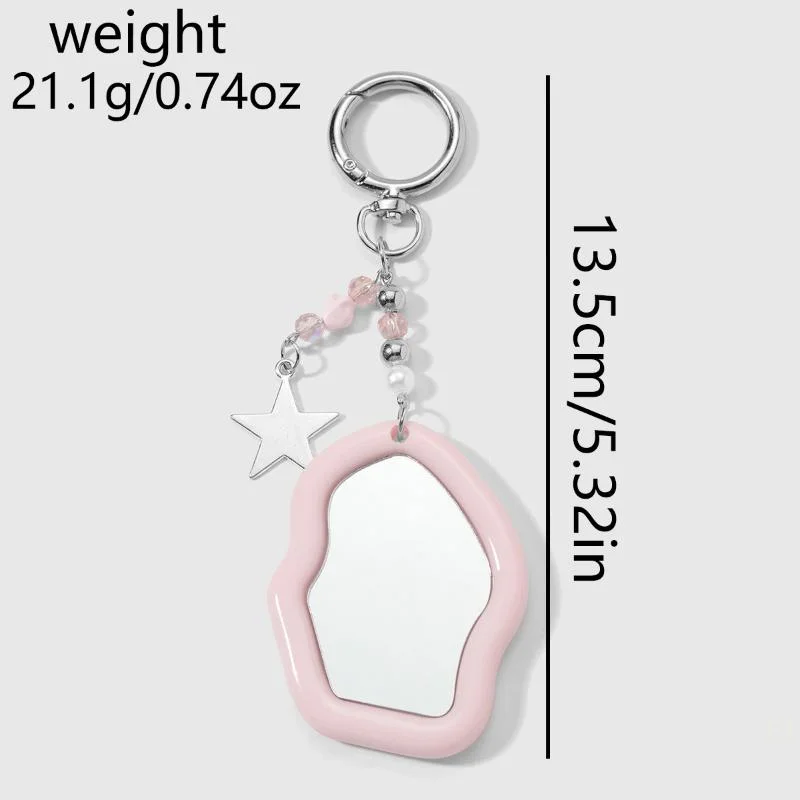Unique Y2K Simple yet Classy Top-Class Resin Star Heart Weather Glass Mirror DIY Keychain Rucksack Accessories