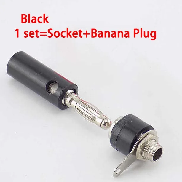 4mm Plug Female Insert Connector Banana Socket Female Male Set Connector Nickel Plated DIY Connectors C4