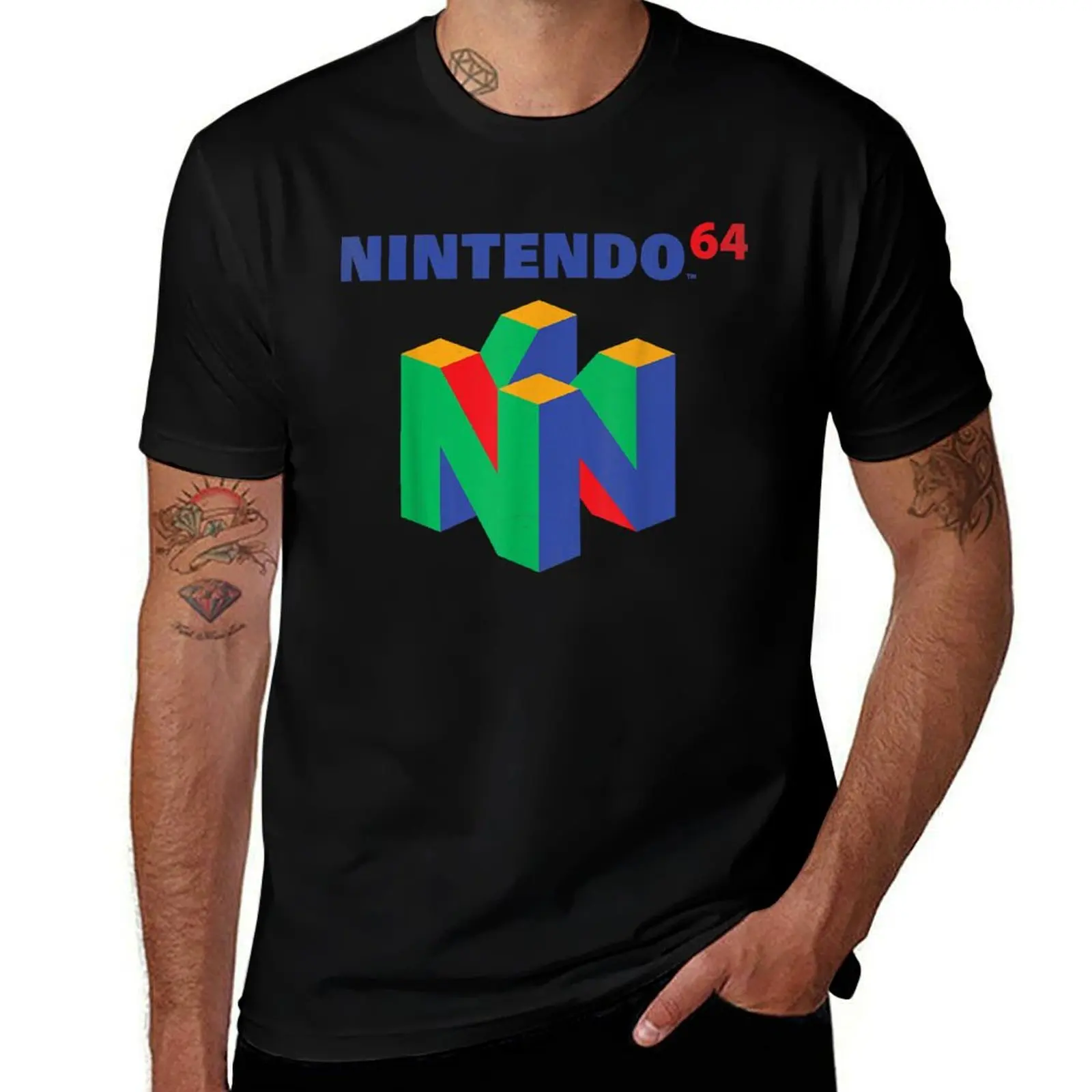 

Nintendo's 64 Logo Retro Vintage T-Shirt kawaii clothes sublime graphic t shirt vintage tee shirts for men