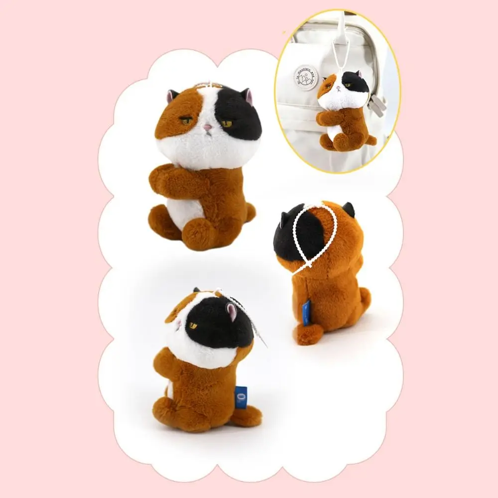 

Funny Soft Cartoon Clip Doll Stuffed Cartoon Animal Cat Pendant Keyring Toys Key Chain Unisex