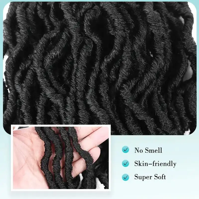 Synthetic 1 Pc 8Inches  Dreadlock Extensions Handmade Crochet Hair 8Inches Dread Wigs For Women Dreadlocks Hair Daily Use Wigs