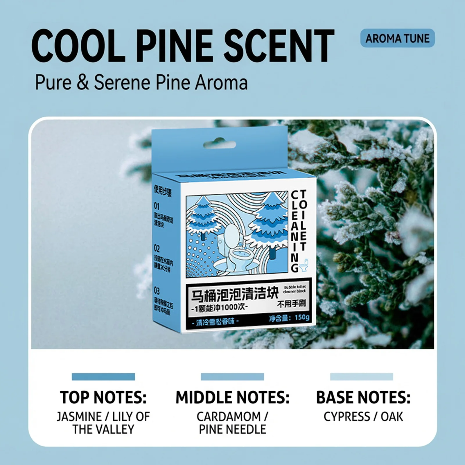 

Toilet Cleaning Tablets Blue Automatic Descaling Deodorizer Fresh-Scent for Home Hotel Office Bathroom Eco-Friendly 250g