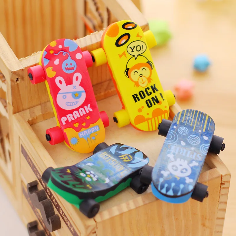 1 Pc Novelty Scooter Mini Eraser Rubber Cartoon Creative Kawaii Stationery Cartoonschool Supplies Papelaria Gift for Kids