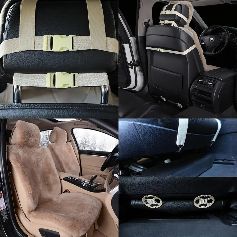 

Universal Sheepskin Car Seat Cover - Plush Fleece for Front Seats, SUVs, Trucks, Vans & RVs (1 Piece)