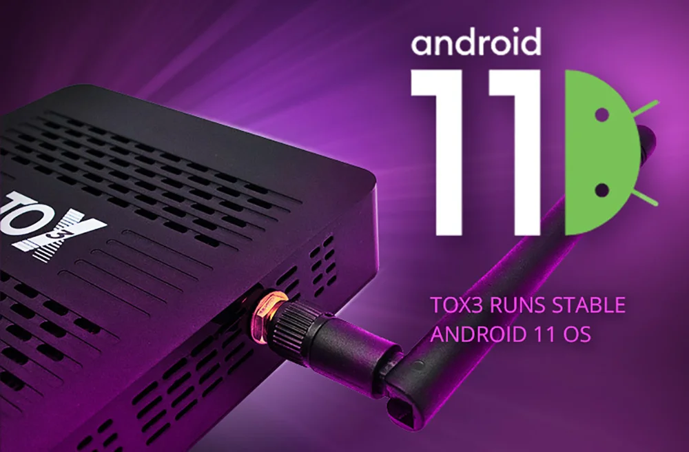 TOX3 Smart TV Box Android 11 4GB 32GB Amlogic S905X4 Wifi 1000M BT 4K Media Player Set Top Box