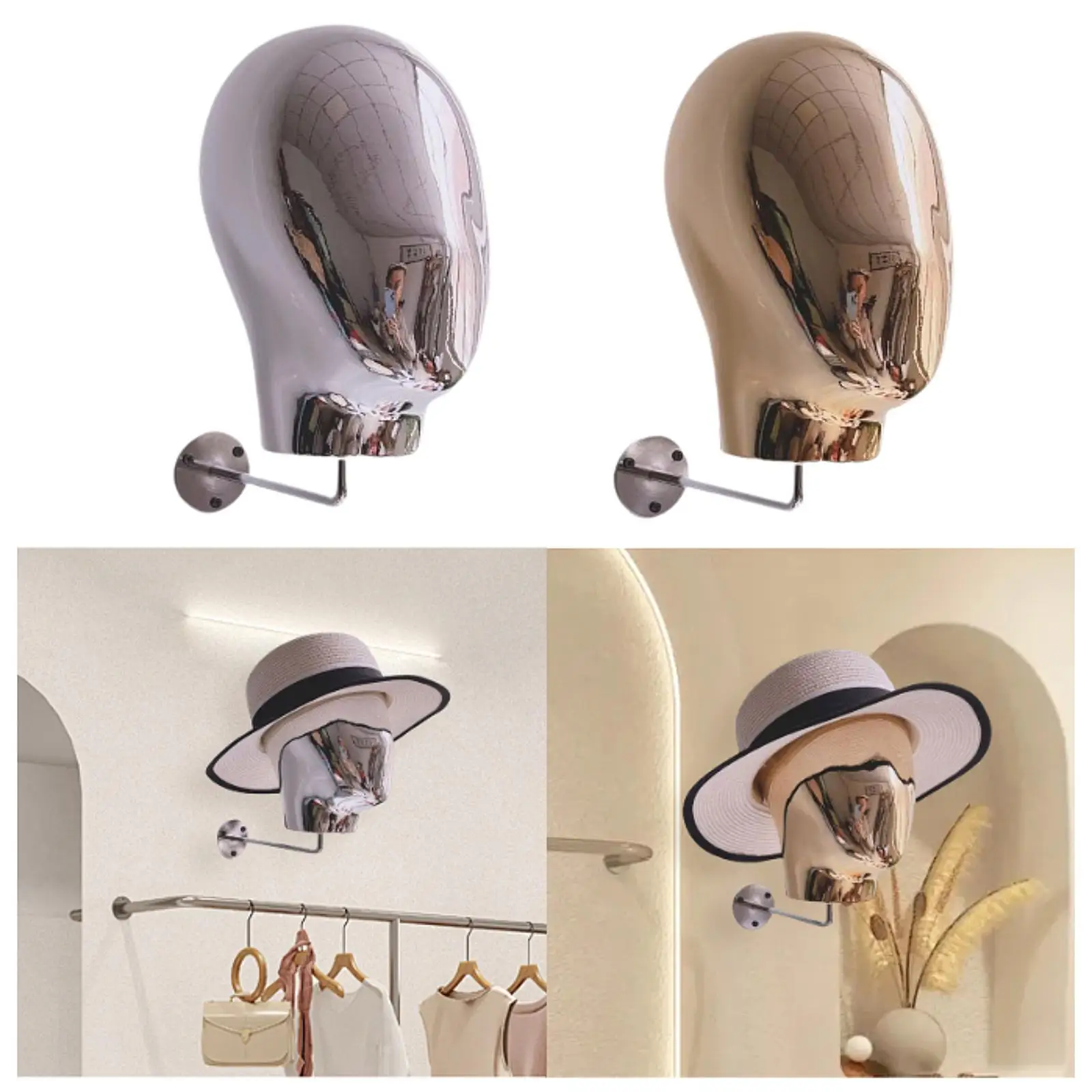 

Mannequin Head Stand Wig Holder Manikin Head for Personal Use Salon Business