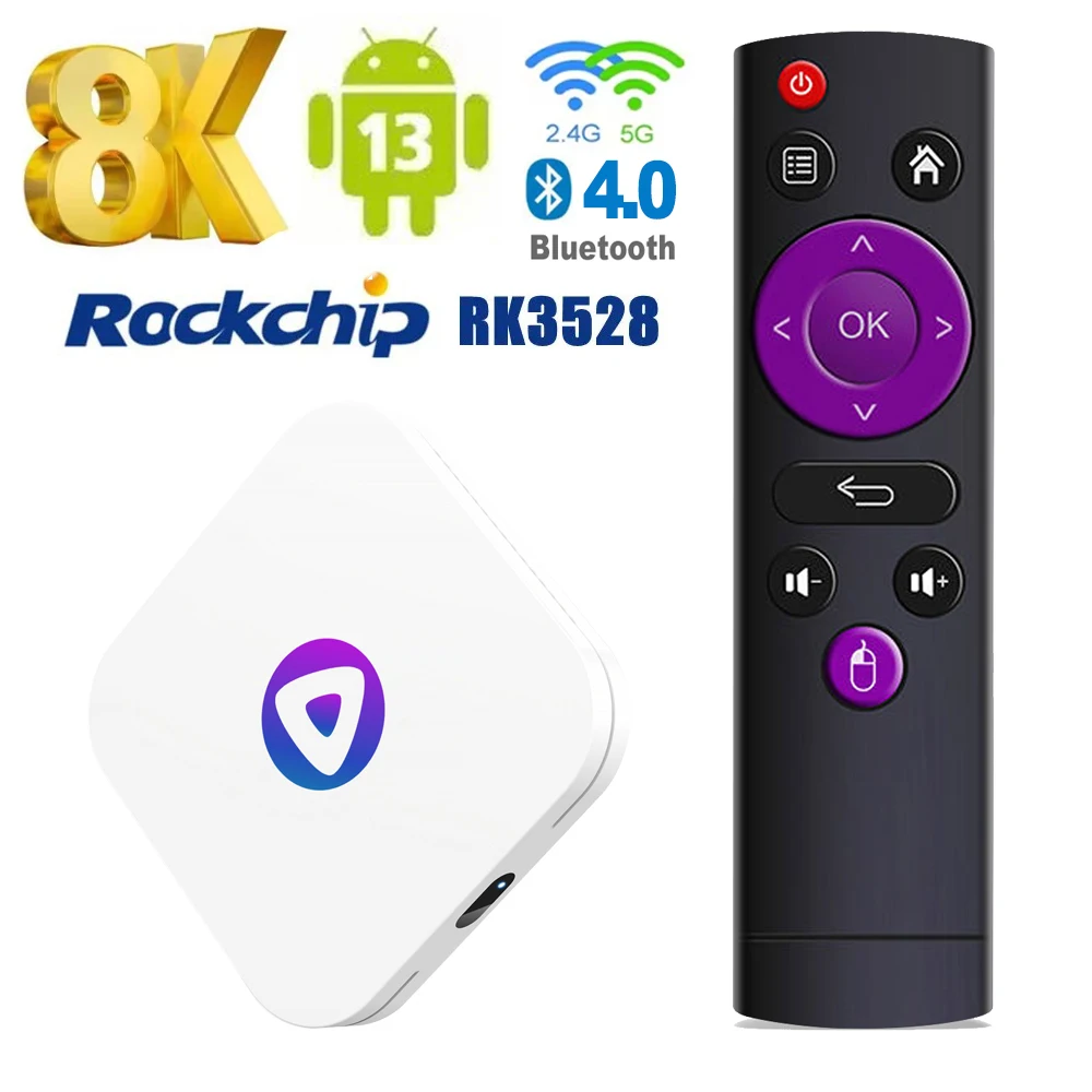 Приставка Смарт-ТВ H96 MAX M1, Android 13, четырехъядерный процессор Rockchip 3528, A53, поддержка декодирования видео 8K, Bluetooth 4,0, медиаплеер, ТВ-приставка