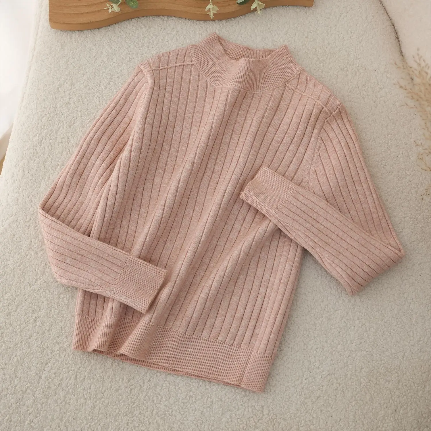 Herbst-Winter-Wollpullover für Kinder – Koreanischer Stil, weiche Strick-Basisschicht für Jungen, Mädchen, Kleinkinder und Kinder, Winterkleidung für Babymädchen – Detail 9