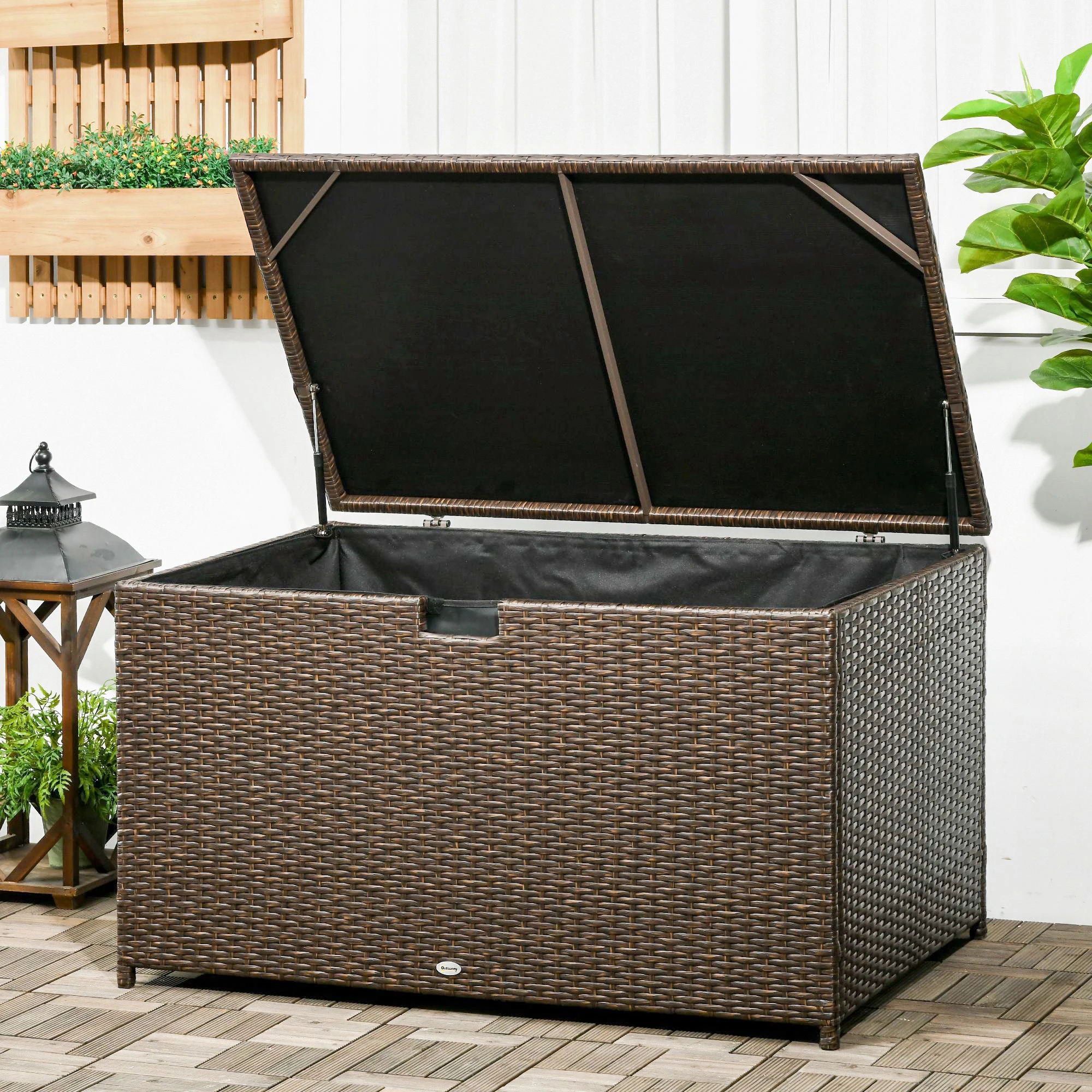 Gardening Tools Box - 113 Gallon Deck Box with Groove