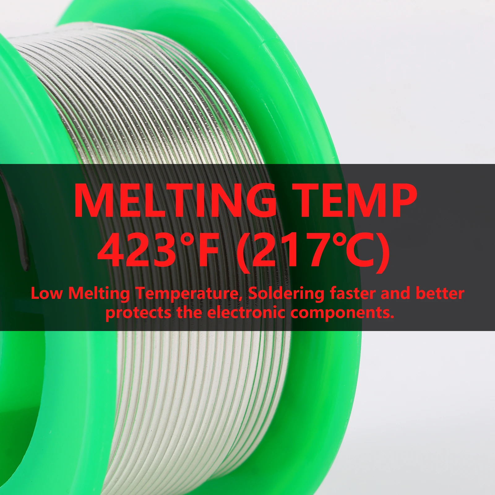سلك لحام خالي من الرصاص Sn99.3 Cu0.7 سلك لحام القصدير لحماية البيئة مع خط بكرة الجريان لفة سلك لحام عالية النقاء #4
