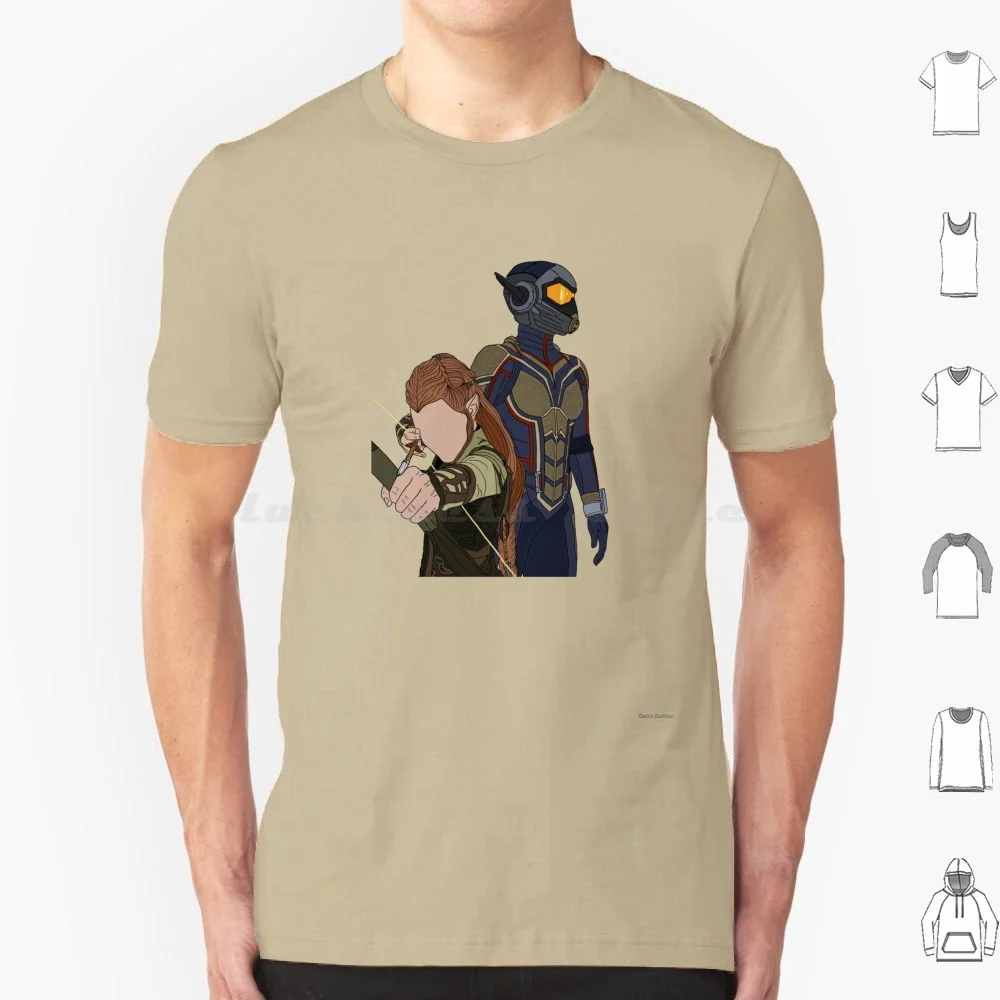 Evangeline T Shirt Big Size 100% Cotton Evangeline Lily Tauriel Ant Man Mash Up Evangeline Lily