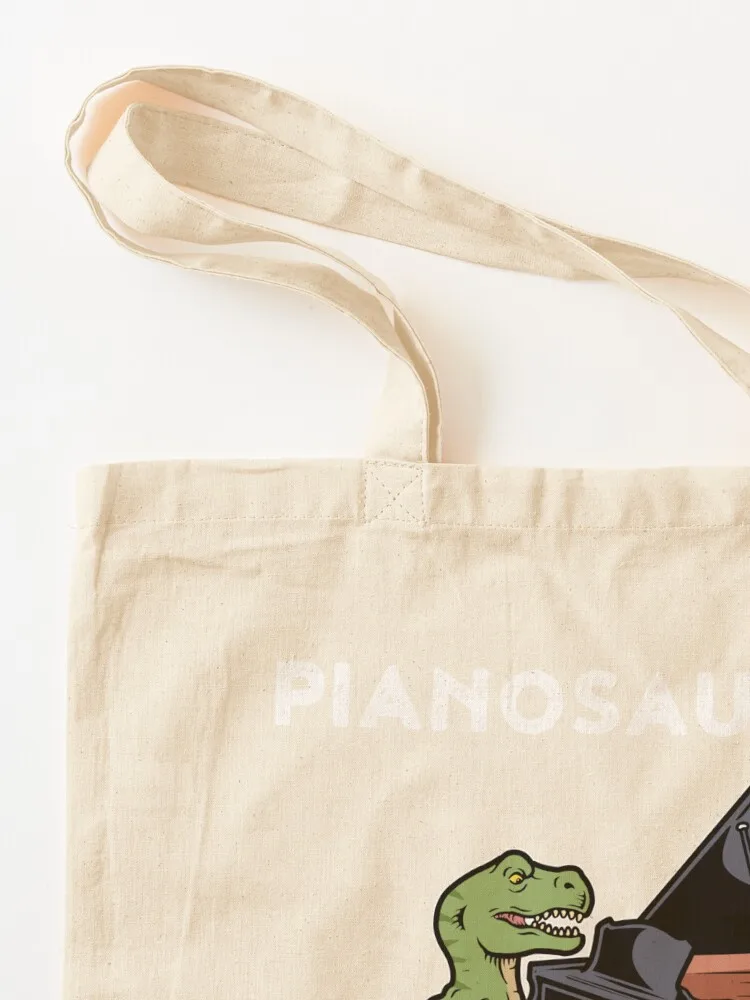 Grand Piano Gift Kids Pianist Gift Dinosaur Music Piano Tote Bag Reusable bags Big bag Canvas stote bag