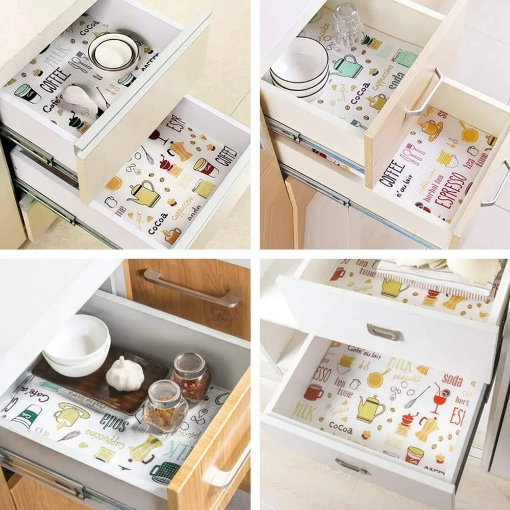 A11E-Multi-Function Drawer Shelf Liner Foam Paper For Kitchen Cabinets,Refrigerator,Drawers,Cabinets(12 X 196Inch)