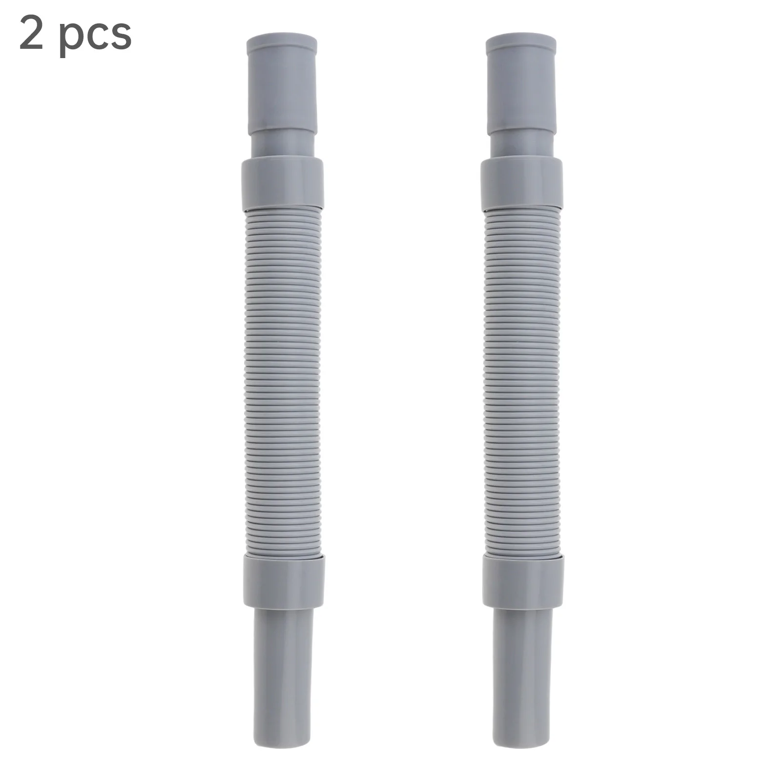 

2pcs Flexible Anti-odor Kitchen Sink Drain Pipe Hose Bathroom Sink Sewer Drain Plumbing 1-1/4inch Angle Plastic Extension Tube