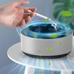 Multifunctional Ashtray with Air Purifier Function Filtering Second-Hand Smoke Tobacco Odor Instantly Ring aromatherapy tablets