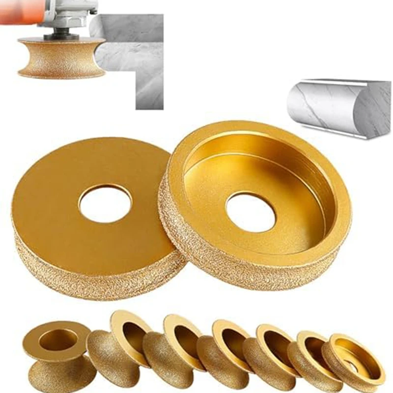 Edge Diamond Grinding Wheel, 3 Inch Profile Hand Diamond Wheel, Round Dry Vacuum Brazed Diamond Grinding Wheel