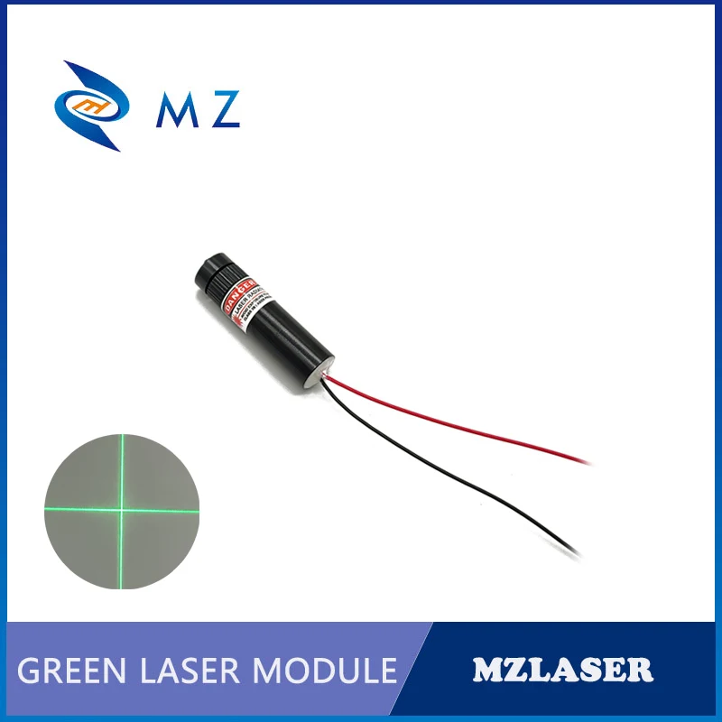 Hot Selling Compact Adjustable Focusing 520nm 1mw Lower Power Class II 3V 5V 12V 24V Green Cross Laser Diode Module Industrial