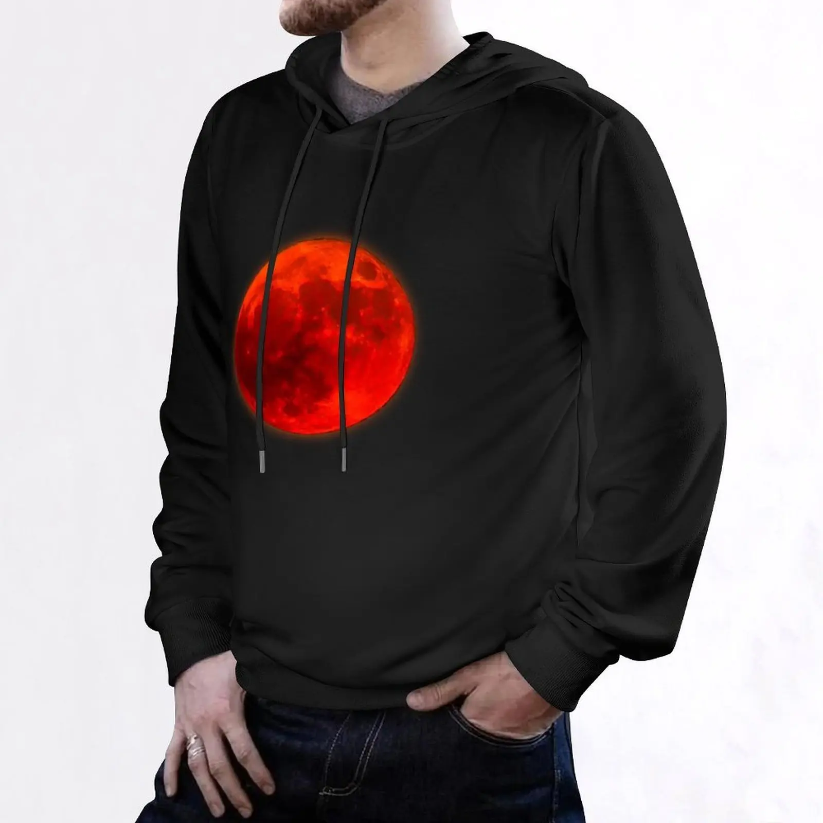Blood Moon Hoodie ملابس الشتاء ملابس رجالي ملابس جمالية للرجال قميص العرق هوديي الرجال