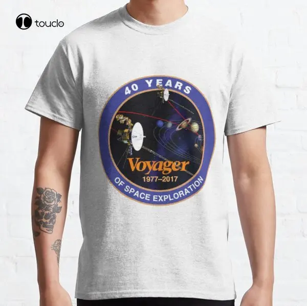 Voyager Program : 40Th Anniversary Logo Classic T-Shirt Tee Shirt Custom Aldult Teen Unisex Digital Printing Fashion Funny New