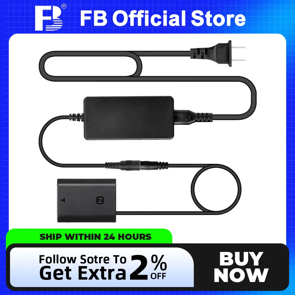 FB FZ100 Dummy Battery Adapter Kit AC Power Supply for Sony NP FZ100 ILCE-7M4 ILME-FX3 A7RM3A ILCE-9 A7RIII ILCE6600 A7M4 Camera