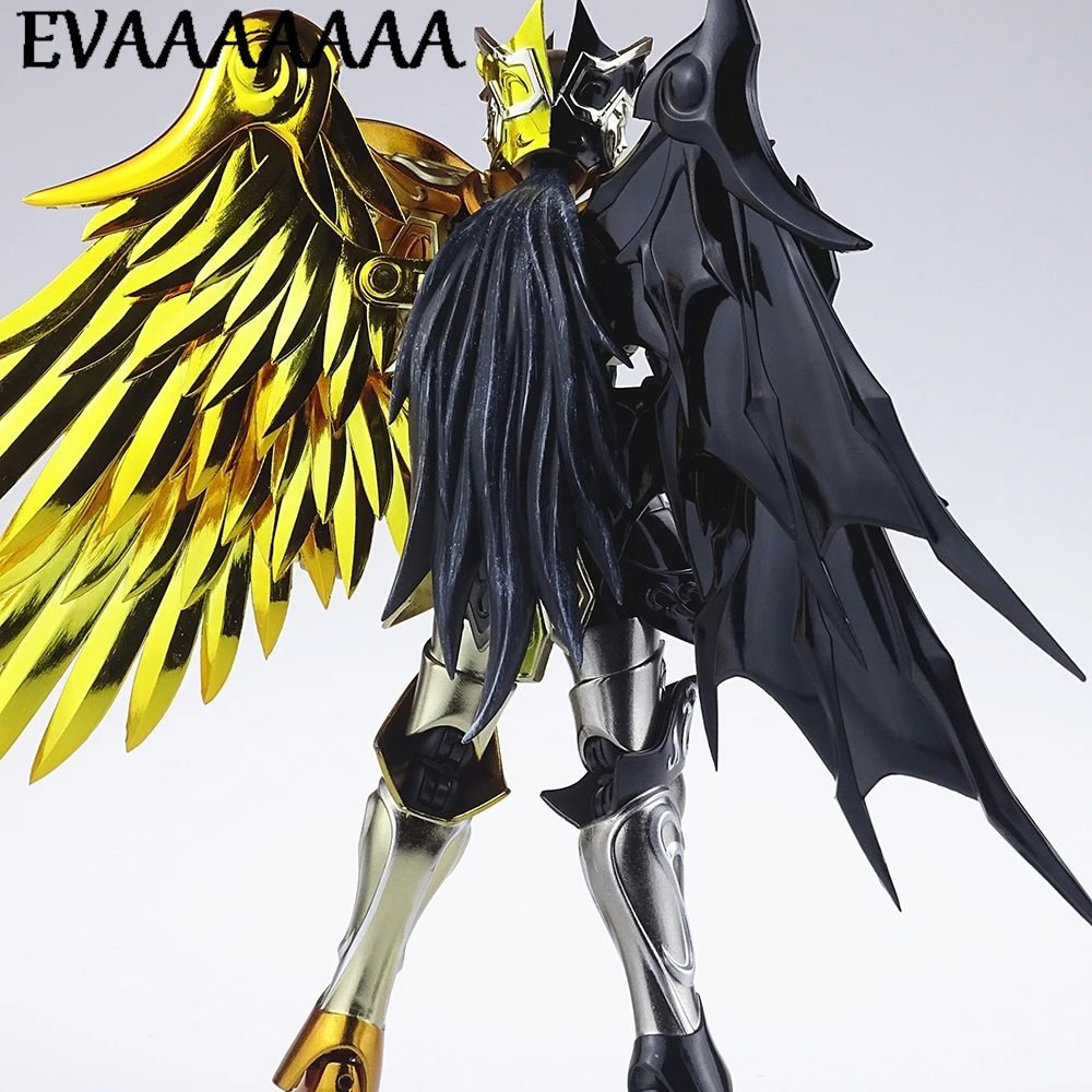 Modelo gt saint seiya mito pano ex gemini saga versão bicolor alma de ouro com totem armadura de metal cog figura greattoys modelos