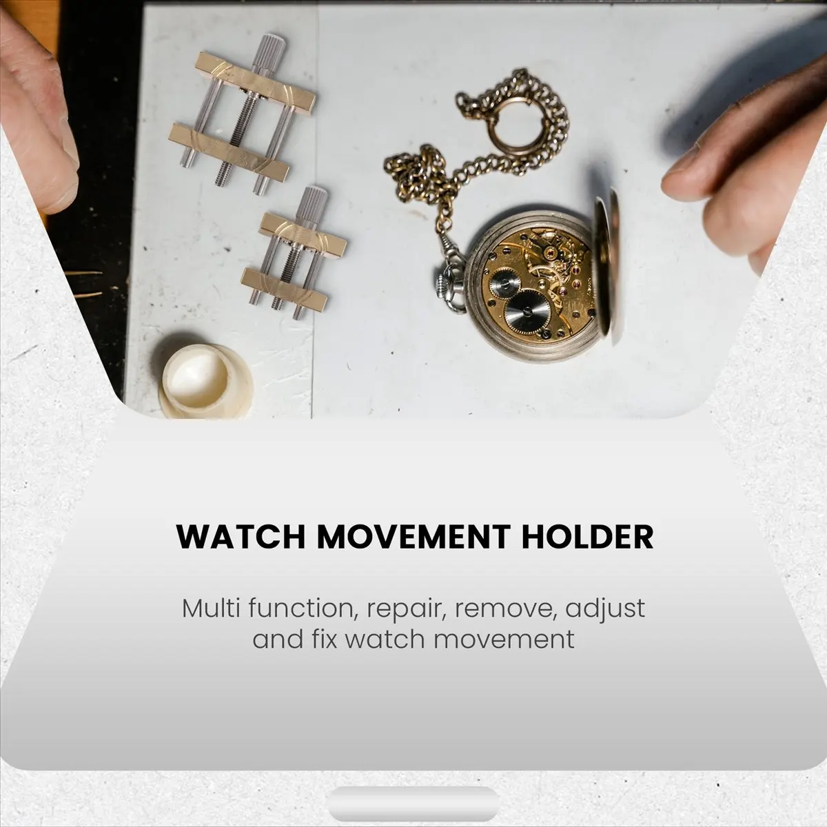Top Sale 2Pcs Brass Watch Movement Holder Fixed Base Multi Function for Watchmaker Watch Clamp Watches Repair Tools