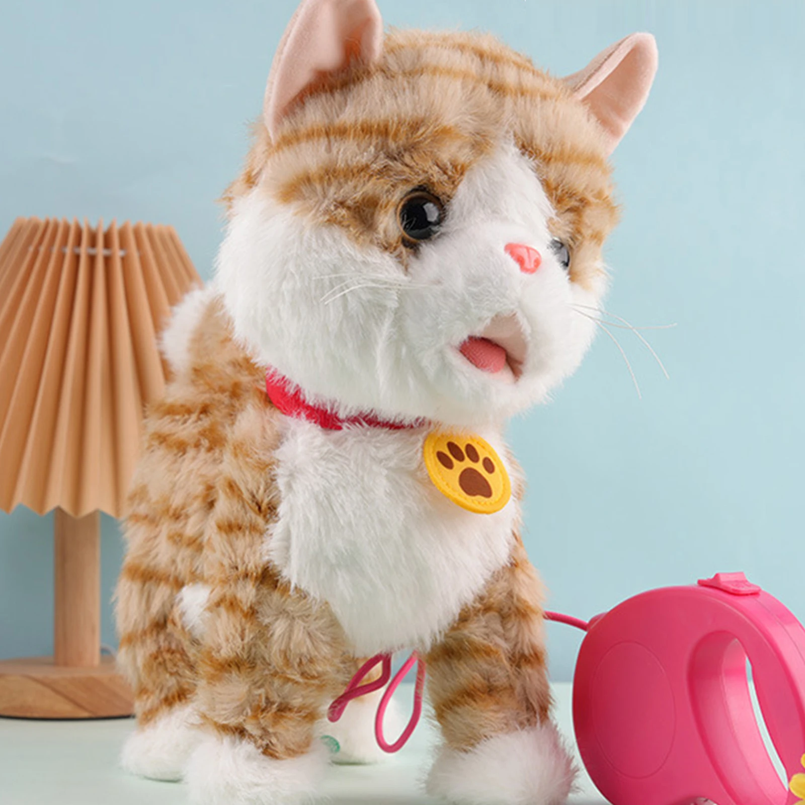 2025 Lopende blaffende pluche hondenspeelgoed Elektronische interactieve zachte pluche pop Speelgoedhond Elektrisch realistisch huisdier Puppy Baby Kids Gift