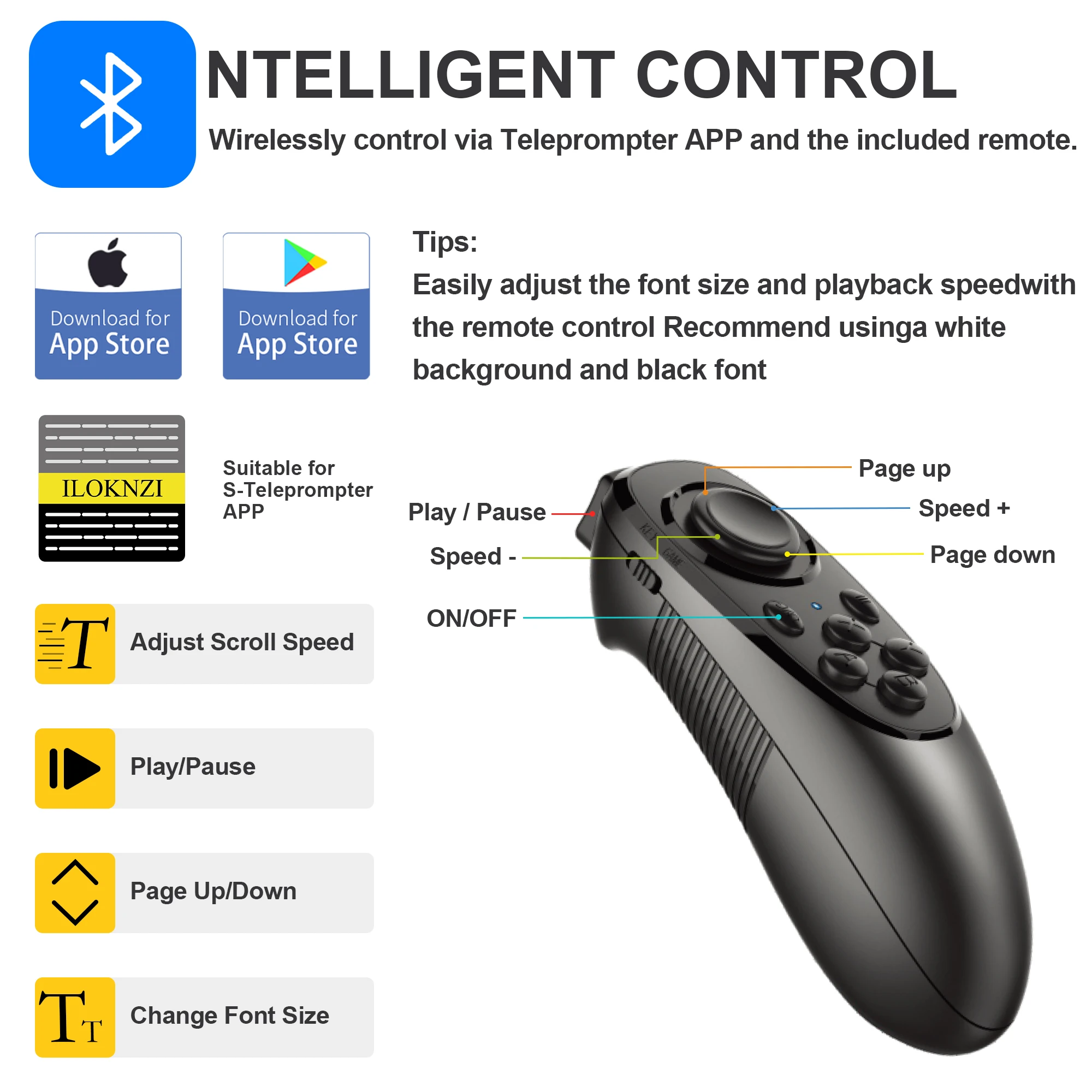 Teleprompter portátil i2/12 pulgadas, dispositivo compatible con tabletas de 12,9 pulgadas con 9 pulgadas de ancho, dispositivo Universal de