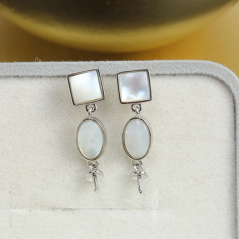 

4 шт. позолоченные медные основы для серег-гвоздиков E197 с серебряной иглой S925 для изготовления ювелирных изделий, аксессуары для DIY украшений