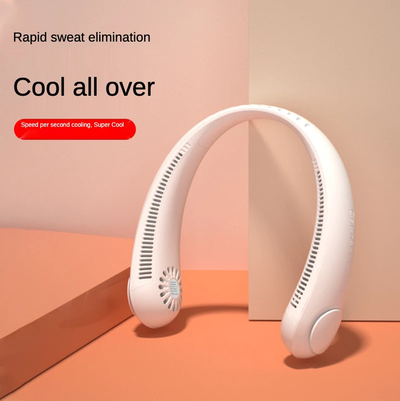 Mới Không Có Lá Treo Cổ Quạt Sạc Usb Lười Treo Cổ Quạt Im Lặng Không Khí Mini-Mát Thể Thao Mini cổ Quạt