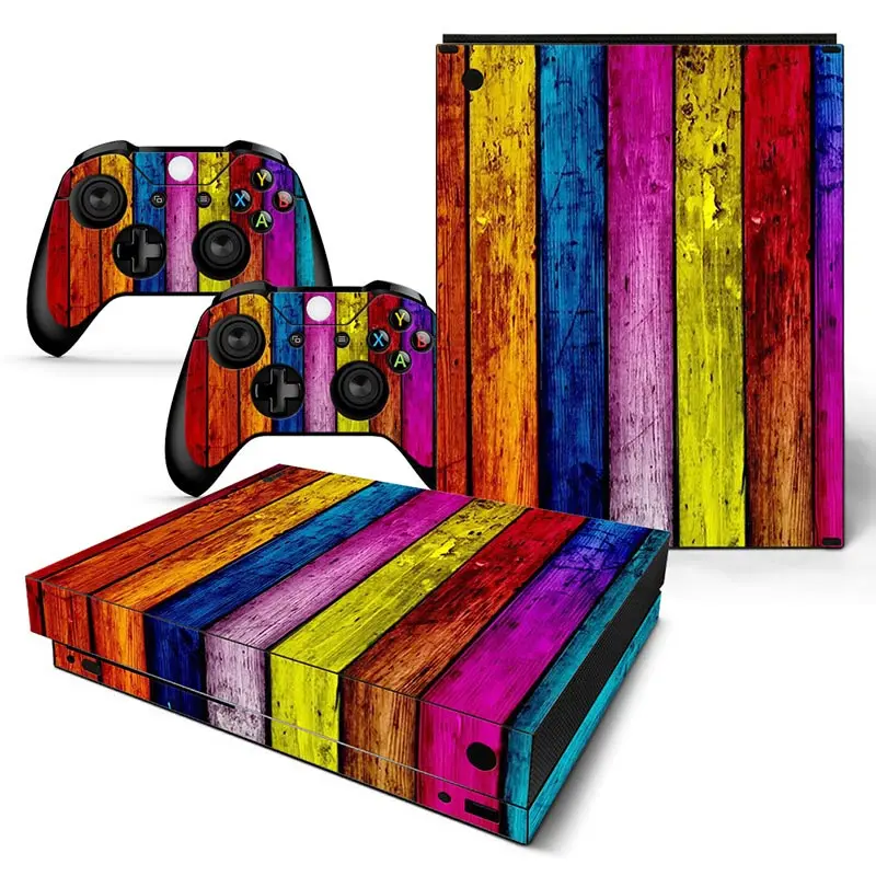 wood music box Good quality Vinyl Controller Covers Skin Sticker for Xbox one X