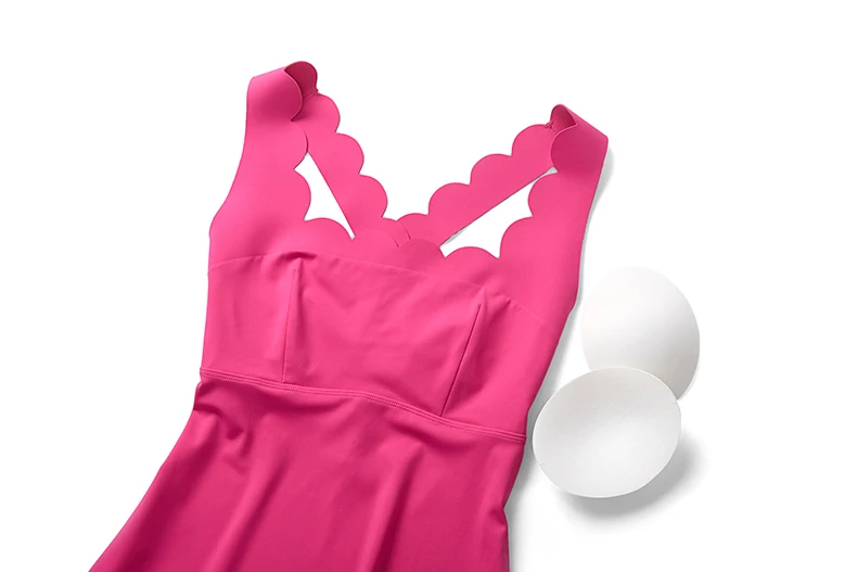 Damen Tennis Yoga Kleid Einfarbig Dehnbarer Weicher Gym-Anzug Atmungsaktiver Laufrock Weiblicher Golf-Kurzrock Sportbekleidung Trainingskleidung – Detail 5