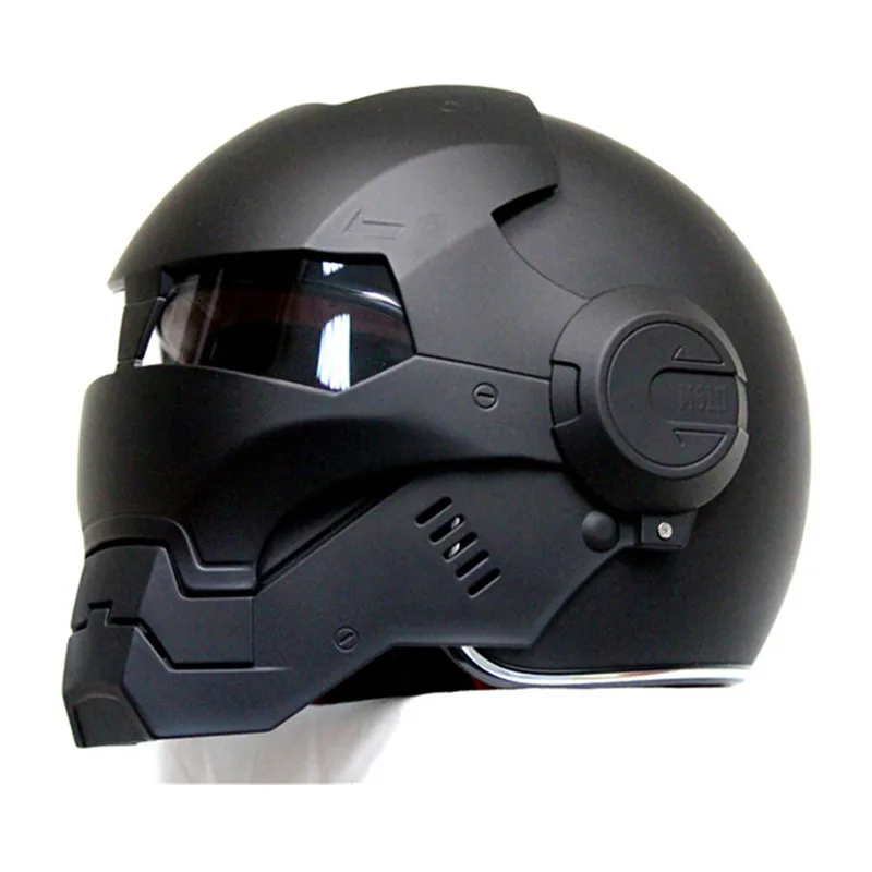 

Masei Iron Motorcycle Helmet For Men Women Matt Black 610 Helmets Capacetes Full Face Dot Iron-Man Soild Personality Helmet