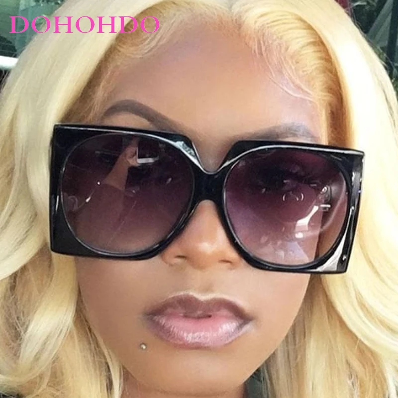 Trendy Oversized Square Luxury Designer Sunglasses For Women Men Classic Fashion Sun Glasses Summer Traveling Sunglasses UV400