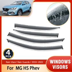 Deflectors for MG HS 2021 MGHS Ehs Phev 2019~2022 Auto Accessories Car Window Visors Rain Eyebrow Guards Wind Smoke Windscreens