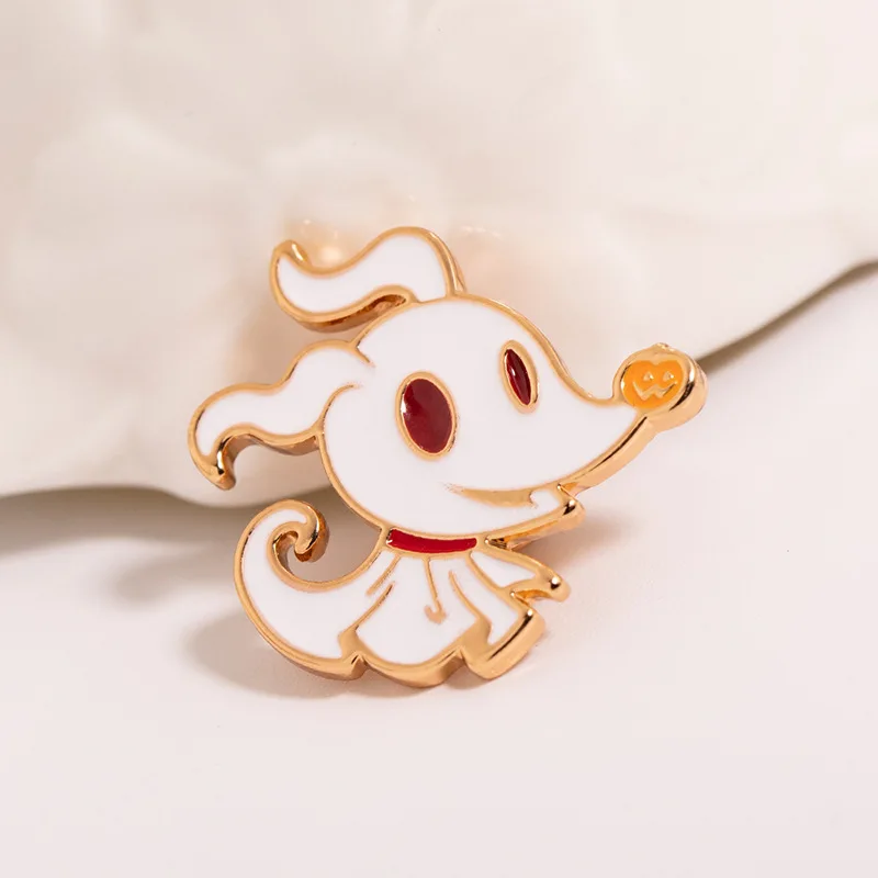 Halloween Party Enamel Brooches for Women Men Cute Ghost Pins Badges Cartoon Spooky Pet Clothes Pin Kids Backpacks Jewelry Gifts